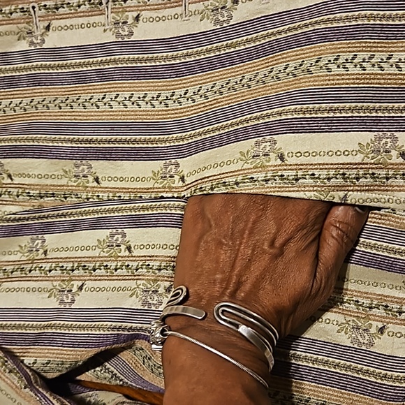 Vtg Rena Rowan Womens Silk Blend Blazer Jacket Gold Purple Floral Print Plus - Picture 6 of 14